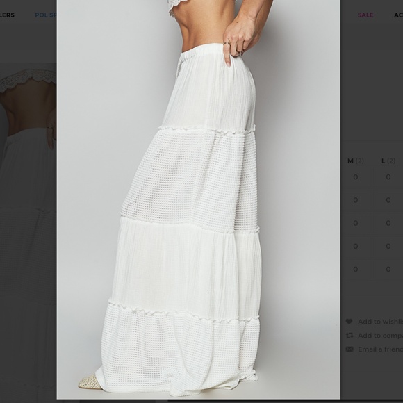 NWOT POL White Wide Leg Pants - Picture 2 of 6